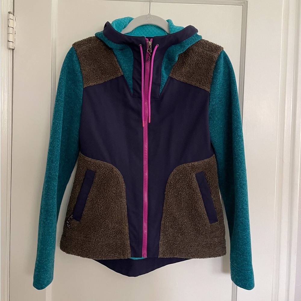 Title Nine Beaten Path Hoody Peacock Blue X-Small